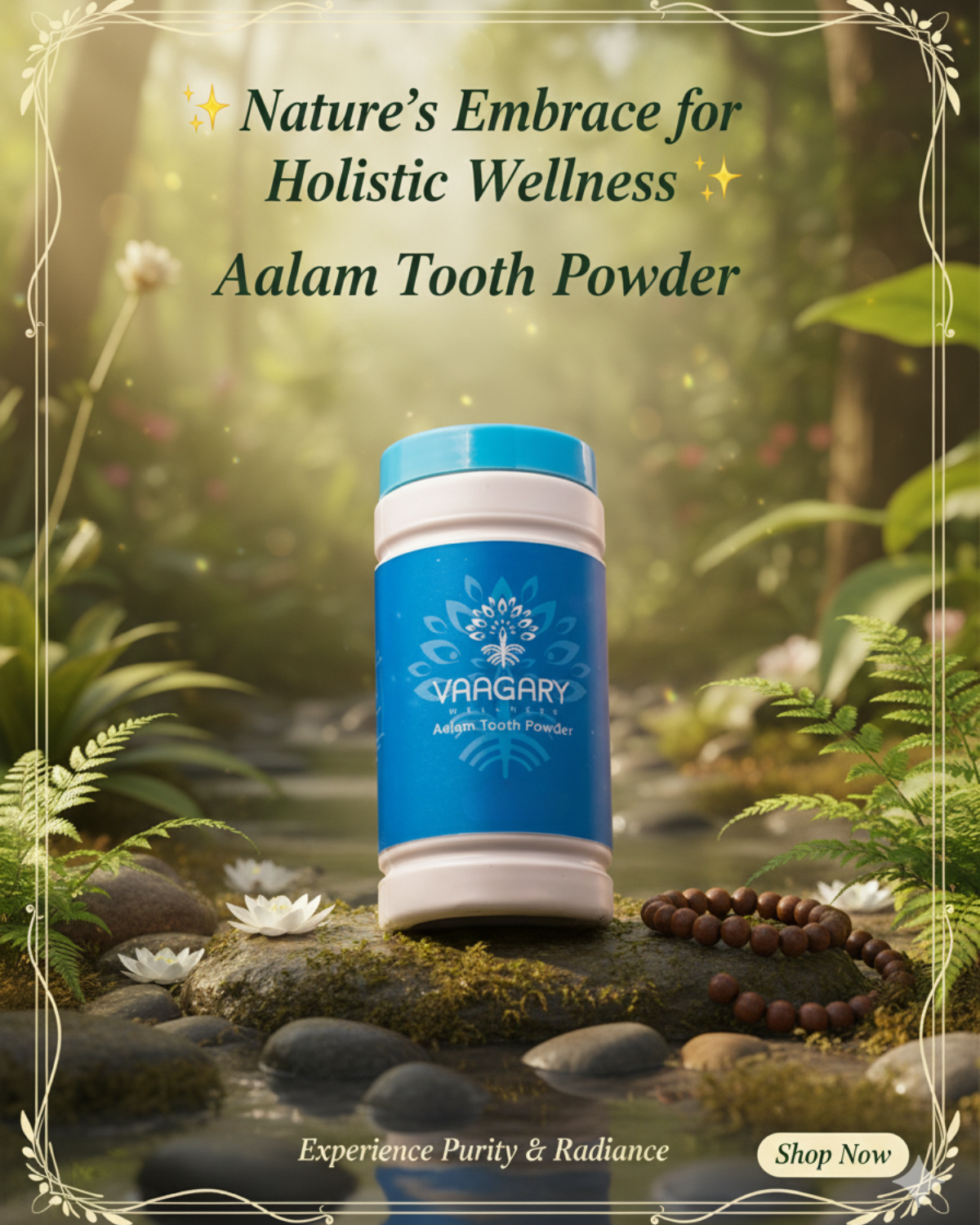Serbuk Gigi Aalam - 100% Penjagaan Mulut Semulajadi Untuk Gusi Yang Lebih Kuat, Hentikan Pendarahan Gusi
