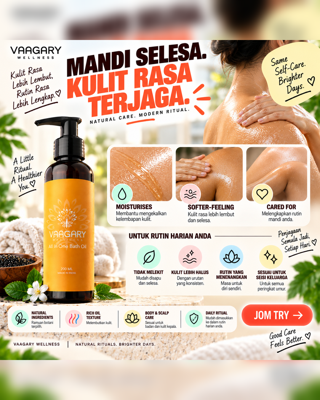 Vaagary Wellness All in One Bath Oil