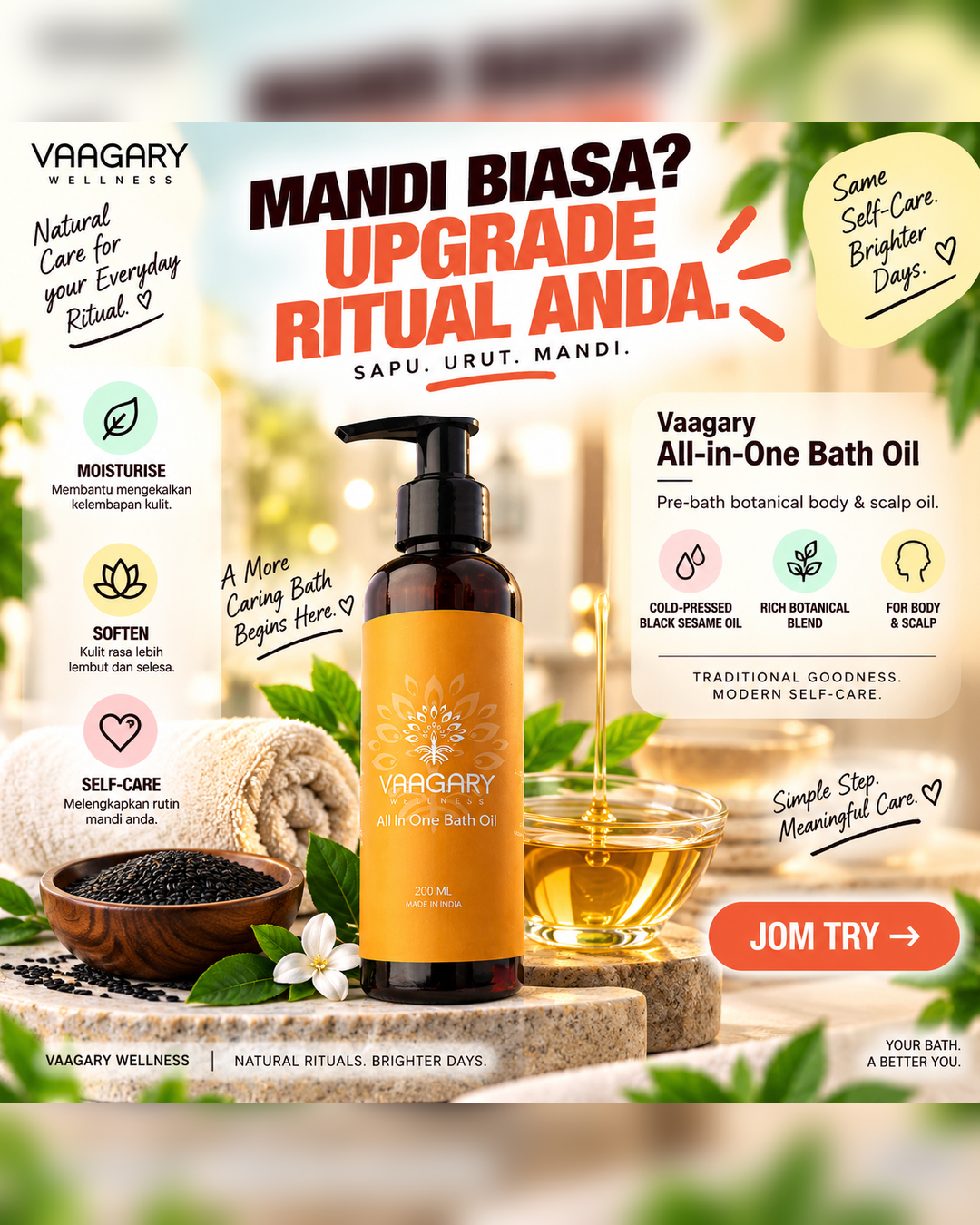 Vaagary Wellness All in One Bath Oil